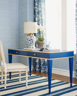 China 2018 Classic News / Office Mediterranean Style Decorative Blue Mirrored Console Tables for sale