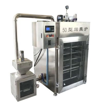 China High Capacity Commercial Small 50kg/batch Sausage Smoker Oven Smoked Bacon Making Machine Meat Smoking Machine for sale