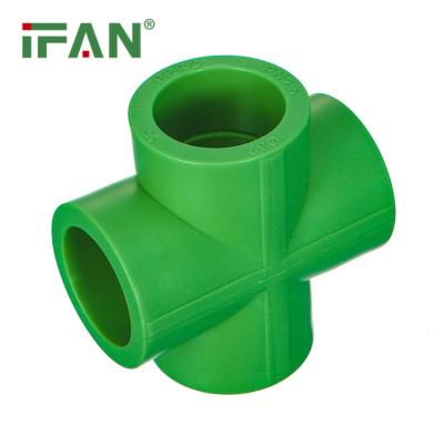 China Korea Hyosung Raw Material Ifan Advanced Germany Technology Compression Pipe Connector Fittings Ppr Cross Tee Mold 1 for sale