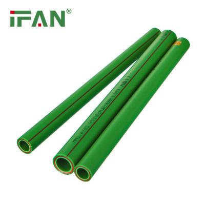 China PPR Composite PPR Pipe Ifan China Factory Rain PPR Pipe Green Color PN20 Garden PPR Wholesale Fiberglass for sale