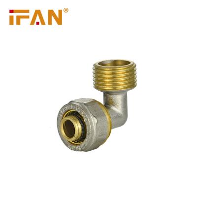 China Healty Non-Toxic Wholesale Brass Pipe Fittings Pex Ifan Pipe System Factory Male Pex Elbow Pex-Al-Pex for sale