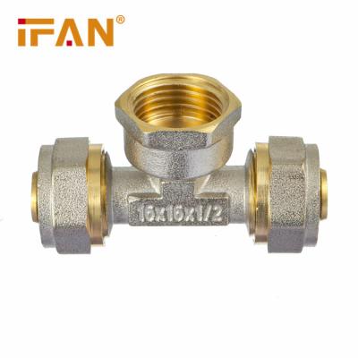 China Pex Ifan Pipe System Wholesale Cheap Price Brass Tee Compression Fittings For Pex Pipe Use for sale