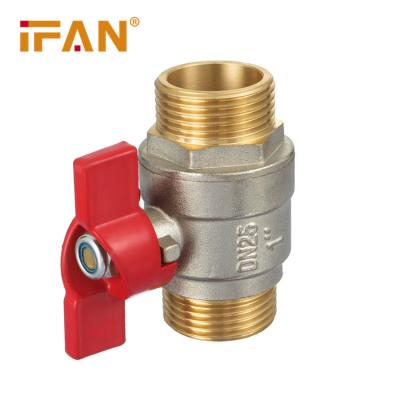 China General Ifan Wholesale March Promotion Hot Sale Brass Pipe Fittings Ball Valves Brass Butterfly Valve for sale