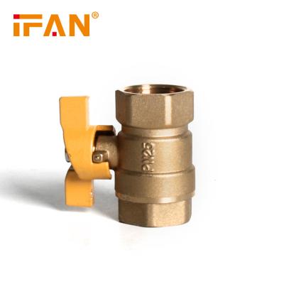 China General Ifan China Factory Wholesale Directly Supply Ball Valve Butterfly Ball Valve Brass Handle Ball Valve for sale