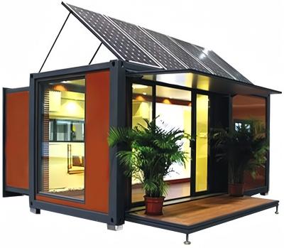 China Modern 20 foot luxury prefabricated container house photovoltaic solar mobile modular steel structure micro home prefabricated living for sale