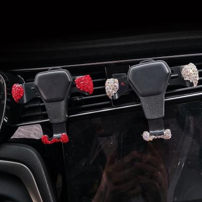 China Crystal Car Mobile Phone Holder for Car Airvent Mount Automobile and Air Vent with DIY Crystal Type with Rhinestone for sale