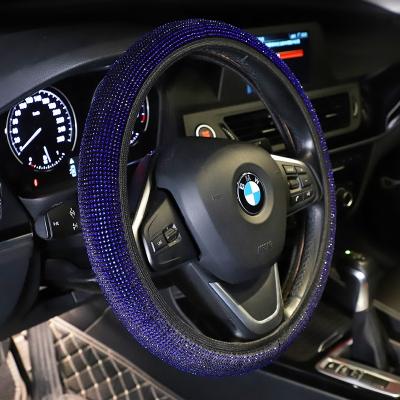 China NO RUBBER Crystal Sparkling Wheel Protector Universal fit 15 inch without Bling Bling rubber elastic steering wheel cover for girl for sale