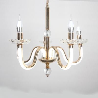 China Newest Modern Factory Sales Top Type Candle Gold Color Led Chandeliers Pendant Lamp for sale