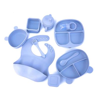 China Platos De Silicona Para Bebes Baby Food Grade Product Platos De Para Bebes Bpa Free Silicone Baby Feeding Set for sale