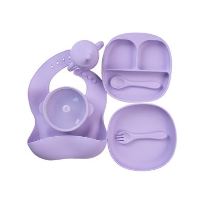 China 2023 Hot Selling BPA Free Baby Products Baby Rolls Feeding Set Food Grade BPA Free Suction Dishes For Baby for sale