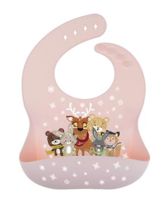 China Customized Printed Waterproof Baby Bibs Washable Food Grade Silicone Baby Bibs Bandana Free Bpa Free for sale