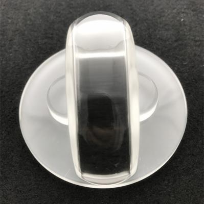 China For 70mm Round Optical Glass Led Light Lens 5 * 360 Degree For Window Light for sale