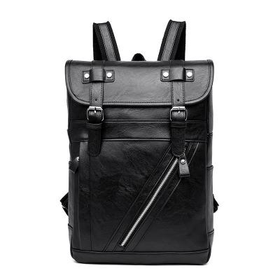 China Water Proof Mens Vintage Backpack Large Capacity Business Leather Travel Increasing Shoulder Daypacks for sale