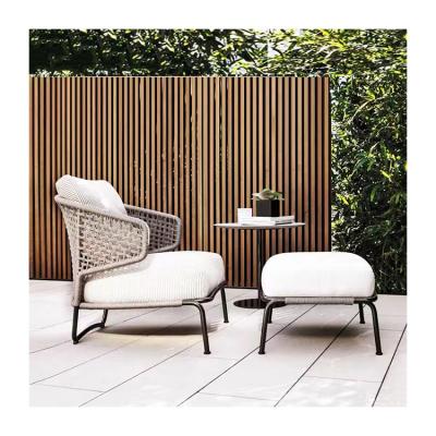 China Modern Patio Waterproof Leisure Chair Outdoor Furniture Rope Aluminum Outdoor Garden Sofa Set for sale