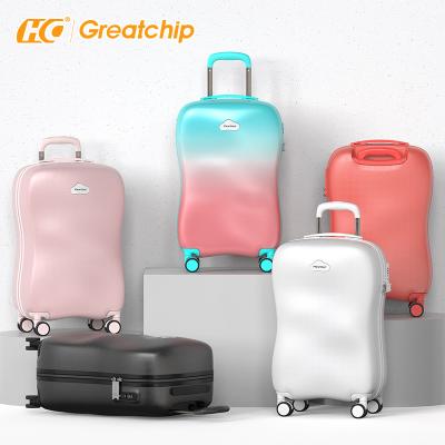 China 4pcs Travel Set PP Spinner Wheel Lock TSA Double Zipper Moving Bags Hand Trolley Luggage Bags for sale