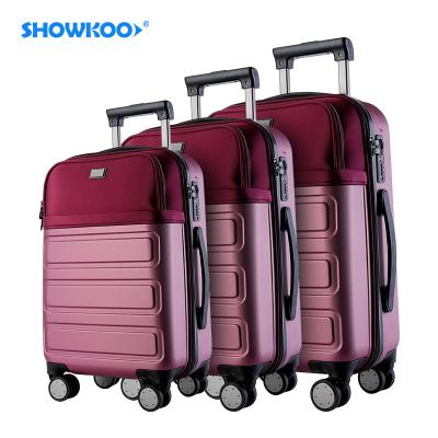 China High Quality Fashion Cabin Baggage Bag Airline Luggage Trolley Front Open ABS Hardshell Suitcase Filter Mounts for sale