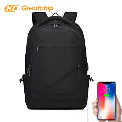 China Custom anti-theft security sports school logo handle business laptop waterproof nylon backpack usb anti-theft for sale