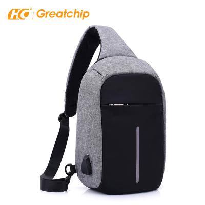 China With Hot Anti Theft Boys Mens USB Chest Shoulder Military School Bag Messenger School Bag for sale