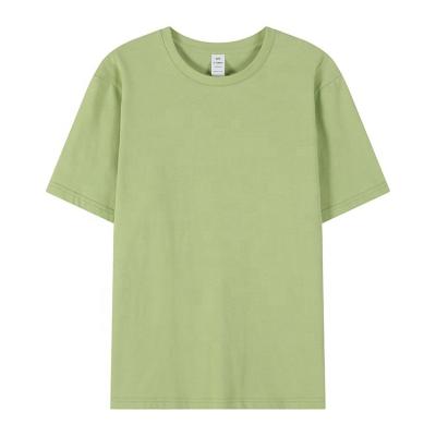 China 2022 Anti-wrinkle new arrivals good light green or customized high quality handfeeling knitted men's T-shirt for sale