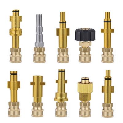 China New China-Chic high pressure washer spray gun lance bayonet connector car wash machine accessories brass adapters car washer pump connector for sale