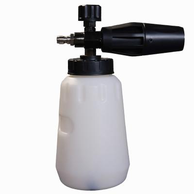 China New China-Chic Hot Selling High Pressure Rainbow Snow Foam Lance 1L Car Wash Foam Cannon Black Elactroplated Anti-Rust for sale