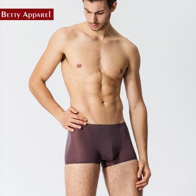 China OEM Antibacterial Ice Silk Traceless Mens Transparent Nylon Underwear for sale