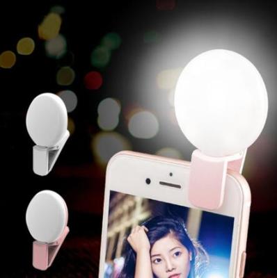 China Mini Selfie Ring Light Rechargeable 9 LED Dimmable Lens Mobile Phone Lens Selfie Ring Light For Photography Mini Selfie Phone Q Clip Light Camera Phone for sale