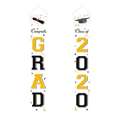 China 2020 Wholesale Congrats Graduation Banner Door Decoration Hanging Banner Door Porch Hanging Banner for sale