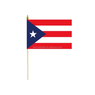 China Puerto Rico FLYING National Hand Flags, Puerto Rico Stick Flags, Puerto Rico Waving Flags for sale