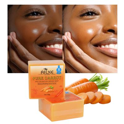 China Private Label Skin Care Carrot Base Cleansing Wholesale Organic Natural Brightening Whitening Soap for sale