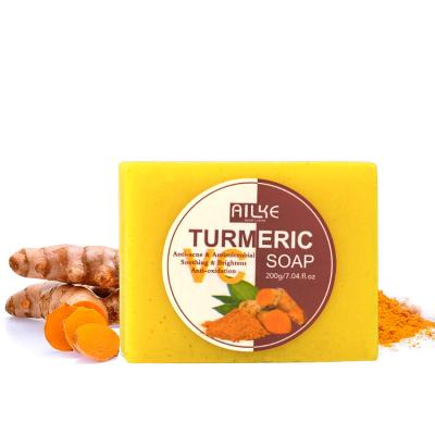 China Wholesale Custom Turmeric Anti-Acne Private Label Foundation Deep Cleansing Brightening Organic Handmade Soap for sale