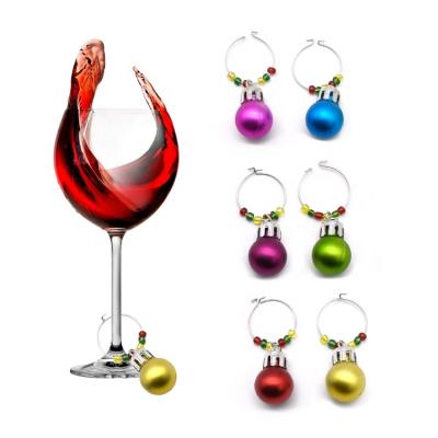 China Sustainable Christmas Lights Wine Charms Markers Tag Set During for sale