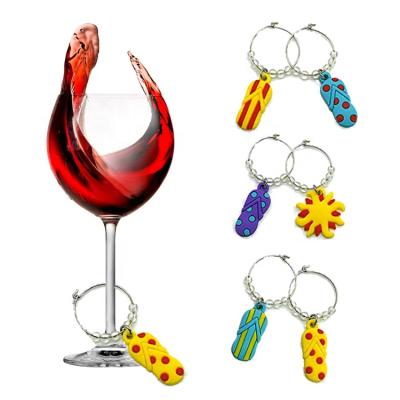 China New designed viable summer beach wine glass charms to make your drink unique for sale