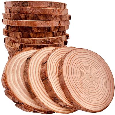 China Each 2020 Unfinished Natural Wood Slices Amazon Hot Selling DIY Wood Crafts Christmas Ornaments for sale