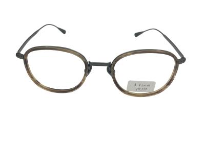 China Round acetate optical frame special pattern men women different color available for sale