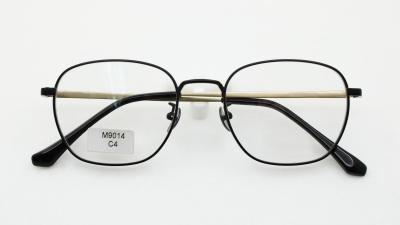 China Classic Retro Black Gold Eyeglasses in Pure Titanium Highend Finished Frames for Unisex Reading Business Eye Protection for sale