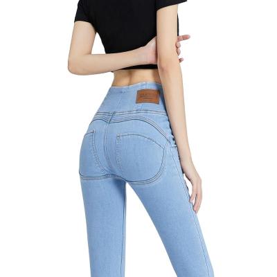 China High-waisted Breathable Sexy Women Jeans Casual Style Fashion Pencil Pants High-skinny Tight Pants for sale