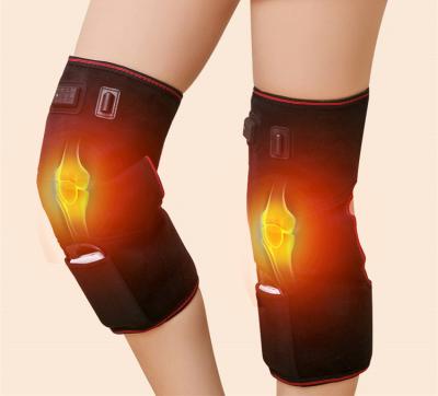 China 2022 Portable Rechargeable Heated Brace Support Leg Knee Pad Far Infrared Heating Massage for sale