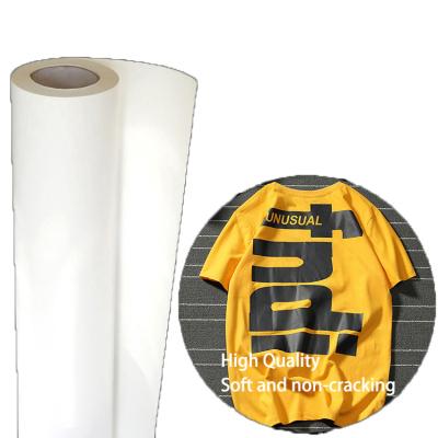 China Digital printing white color hot print film pet heat transfer film for sale