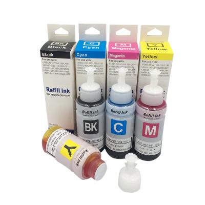 중국 70ml price premium refill cartridge 664 ink-jet bulk water based digital universal ciss dye ep t664 printing bottle ink 판매용