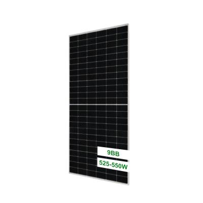 China Cheap Solar Power System Price Half Cut 550 Watt 530W Solar Panel China Solar Panels Wholesale for sale