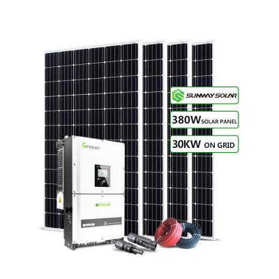 China China Home Supplier 25kw 30kw Solar Powered System Kit On Grid Solar System For Home for sale