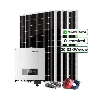 China Sunway Kit Home System 10KW 20kw 30KW Solar Home Solar Generator On Grid Solar System for sale