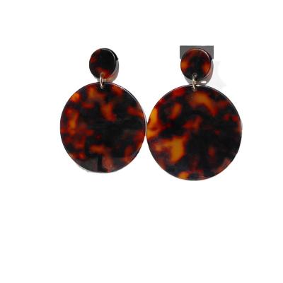 China High Quality Fashion Acetate Drop Stud Earrings Women Jewelry Accessories Round Shape With Metal Decoration Sets for sale