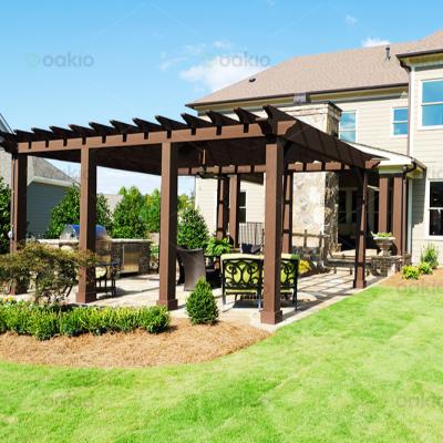 China Easily Assembled Wpc Modren Arches Arbors Pergolas By Modren Wood Plastic Composite Pergola for sale