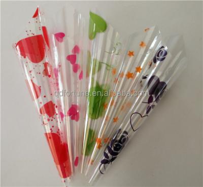 China Flower moisture proof gift wrap printed transparent opp film for sale