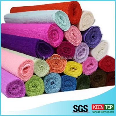 China Virgin color crepe paper for wedding party /packing flower for sale