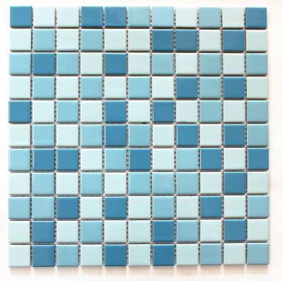 China Mosaic 3D Crystal Blue Ceramic Tiles Mosaic Tiles CLASSIC Blue Porcelain Mosaic Free Sample Mix Iridescent Mosaic for sale