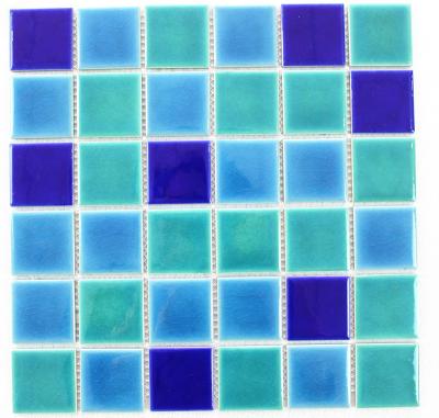 China MEDITERRANEAN SEA Ice Crack Tiles Mediterranean Blue Swimming Pool Bathroom Kitchen Background for sale