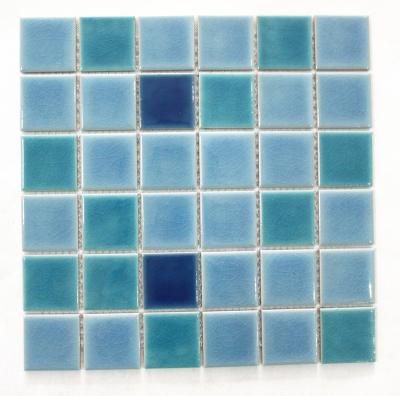 China Parquet ice crack tiles swimming pool and bathroom bathroom kitchen background mediterranean blue wall for sale